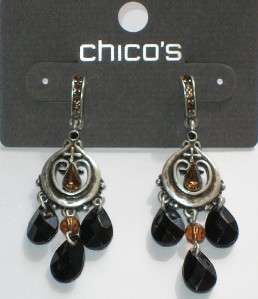 CHICOS Antiqued Silvertone Post EARRINGS  