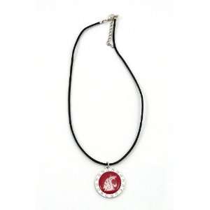  NCAA Alabama Crimson Tide Crystal Circle Necklace Sports 