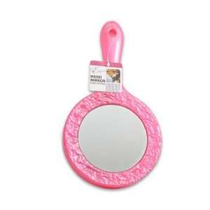  Pink Plastic Crinkled Frame Mirror: Beauty
