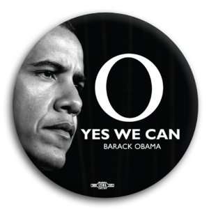  Yes We Can Big O Barack Obama Button   3 