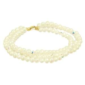 White Freshwater Cultured Pearl with Crystallized Swarovski Elements 