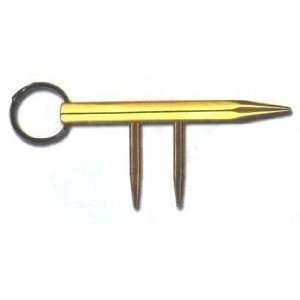    GOLD Spiked Kubaton Self Defense Keychain