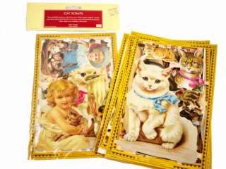 Victorian Cats Decoupage Book 10 Projects Extra Scraps  