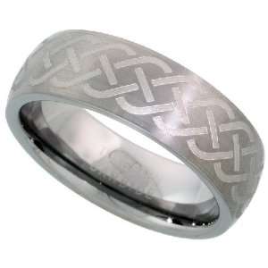   mm (9/32) Comfort Fit Band, w/ Simple Celtic Knot Pattern 13 Jewelry