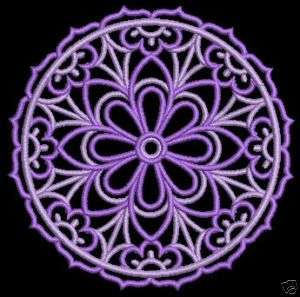 Exotic Lace Doilies Machine Embroidery Designs 4x4 CD  