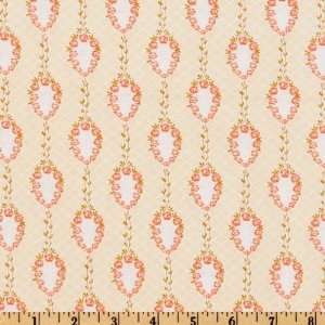   Floral Wreaths Lily Cream Fabric By The Yard Arts, Crafts & Sewing