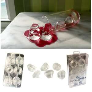 Cool Jewels Gem Diamond Ice Cube Tray Mold:  Kitchen 
