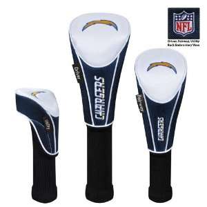   Chargers NFL Nylon Headcovers (set of 3) (Driver, Fairway, Utility