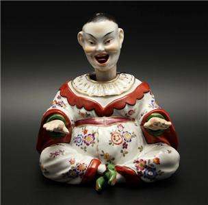 Antique Von Schierholz German Porcelain Oriental Nodder Figurine w 