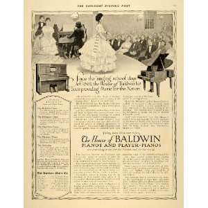  1918 Ad Baldwin Piano Player Ellington Hamilton Howard 