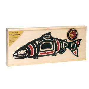 SeaBear Wood Box with Smoked Sockeye, 16 Ounce Unit  