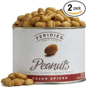 FERIDIES Classic Cajun Virginia Peanuts, 18 Ounce Cans (Pack of 2 