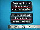 RARE AMERICAN CUSTOM WHEELS MAGS RACING Patch BADGE SCCA NASCAR DRAG