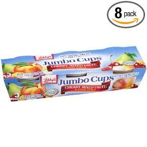 Libbys Jumbo Cups Cherry Mixed Fruit in Light Syrup, 18 oz Packs 