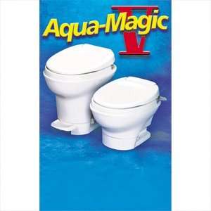 RV Aqua Magic Pedal Flush Toilet Motorhome Water Saving Bathroom Lo 