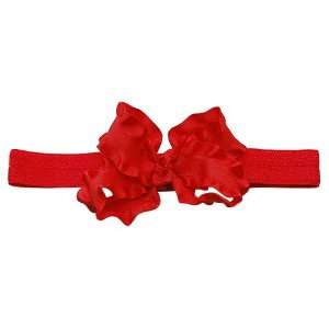  Little Girl Cute Red Soft Stretch Bow Headband 