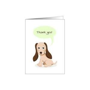  Thank you card   Cute puppy dog cartoon Card: Health 
