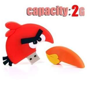   Birds Design 2GB USB Flash Drive Flash Memory U Disk   Red Bird