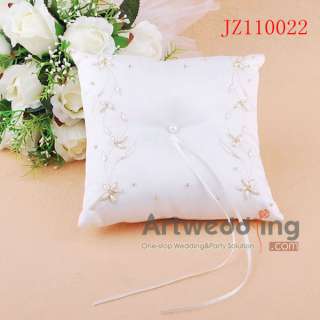 Silk yarn/Pearl/Crystal Beading/Embroidery Wedding Ring Bearer 