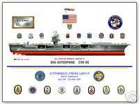USS Enterprise CVN 65 (CSG 12) Med 07 Deployment Print  