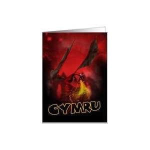  Cymru   St. Davids Day Card   Welsh Red Dragon Card Card 