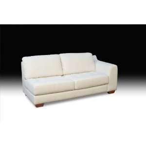 Zen Collection Right Facing One Armed All Leather Tufted Seat Sofa By 