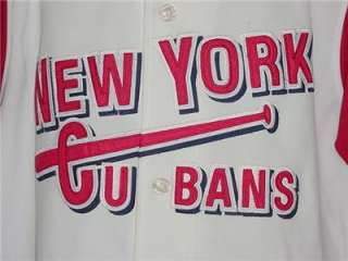 NEGRO LEAGUE NEW YORK CUBANS BASEBALL JERSEY NLBM EST 1920 STITCHED 