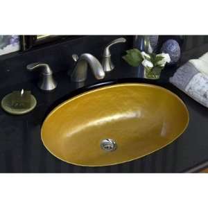   Undermount Oval Bathroom Sink Finish Euro Gold