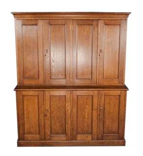 Antique Furniture Large Oak Dutch Cupboard Cabinet  