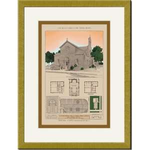    Gold Framed/Matted Print 17x23, The Dahler Church: Home & Kitchen