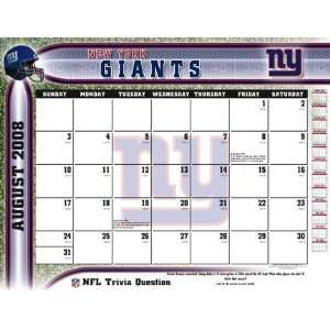 2008 2009 New York Giants 22 x 17 Academic Desk Calendar (Aug 2008 