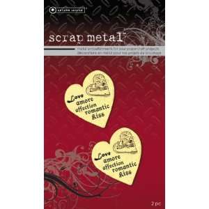  Scrapmetal Embellishments: Gold Hearts: Home & Kitchen
