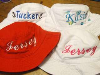 Personalized Baby Infant Bucket Hat Cap   6 colors  