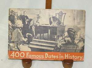 CHASE & SANBORN COFFEE ADVERTISING BOOKLET 400 FAMOUS DATES IN HISTORY 