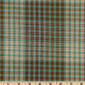 44 Wide Canyon Sweet Yarn Dyed Cotton Plaid Green/Blue Fabric By The 