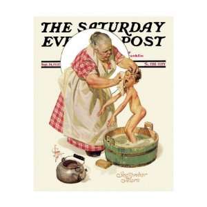 Saturday Morning Bath, c.1932 Giclee Poster Print by Joseph Christian 