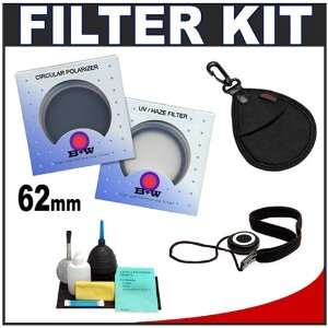  Filters (UV Haze & Circular PL Polarizer) + Accessory Kit for Canon 