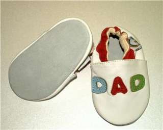 SOFT LEATHER BABY FIRST/Toddler SHOES I Love Dad  