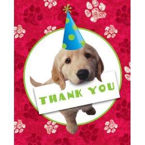   Converting Puppy Party Foldable Thank You Card 8 Count   Case of 6