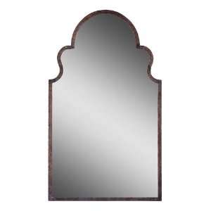   Dark Brown with Burnished Edges and Gold Highlights Mirror 12668 Home