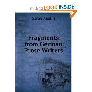  Fragments from German Prose Writers Sarah Austin Books