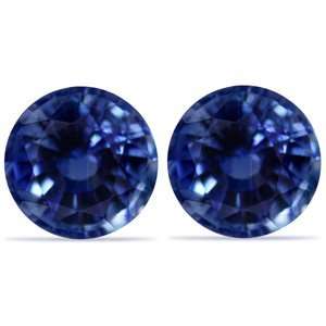  1.30 Carat Loose Sapphires Round Cut Pair Jewelry