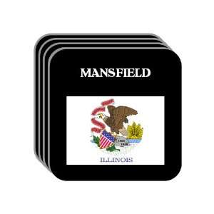 US State Flag   MANSFIELD, Illinois (IL) Set of 4 Mini 