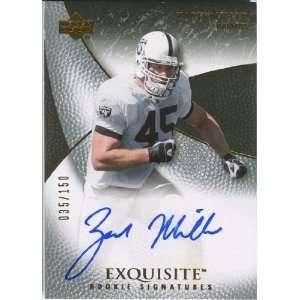  Collection #102 Zach Miller Autograph /150: Sports Collectibles