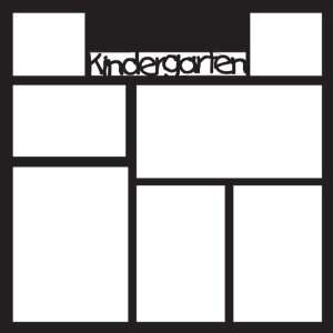  Kindergarten 12 x 12 Overlay Laser Die Cut Office 