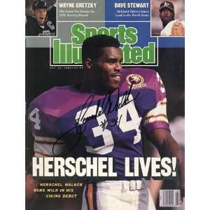 Herschel Walker Autographed / Signed Sports Illustrated Magazine   Oct 