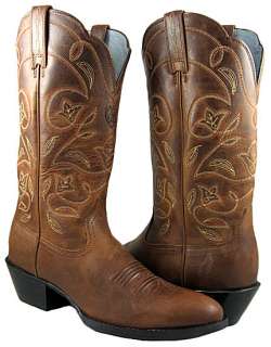 New Ariat Womens Heritage Western R Toe Russet Rebel Cowboy Boots 