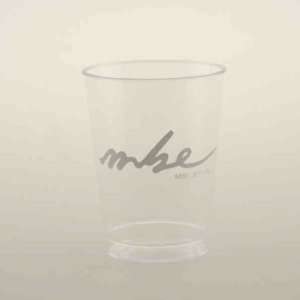   oz.   Clear hard plastic recyclable cup.