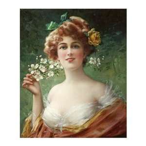  Emile Vernon   Blossoming Beauty Giclee Canvas
