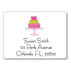   Polka Dot Pear Design   Square Stickers (Patty Cakes)